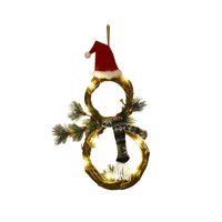 Christmas Snowman Polyester Rattan Party Hanging Ornaments sku image 2