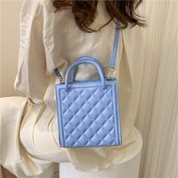 Women's Small Pu Leather Solid Color Basic Square Zipper Crossbody Bag main image 2