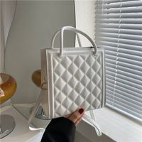 Women's Small Pu Leather Solid Color Basic Square Zipper Crossbody Bag sku image 1