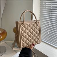 Women's Small Pu Leather Solid Color Basic Square Zipper Crossbody Bag sku image 5