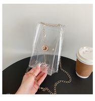 Women's Small Spring&summer Pvc Letter Fashion Transparent Square Lock Clasp Jelly Bag sku image 2