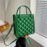 Women's Small Pu Leather Solid Color Basic Square Zipper Crossbody Bag sku image 3
