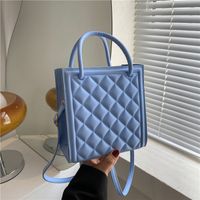 Women's Small Pu Leather Solid Color Basic Square Zipper Crossbody Bag sku image 4