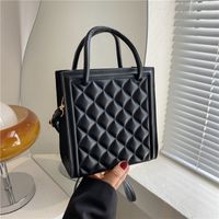 Women's Small Pu Leather Solid Color Basic Square Zipper Crossbody Bag sku image 6