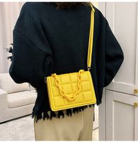Women's Small Pu Leather Solid Color Streetwear Chain Square Magnetic Buckle Crossbody Bag main image 4