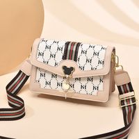 Women's Small Pu Leather Letter Cute Square Magnetic Buckle Crossbody Bag main image 1