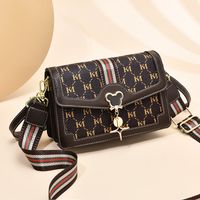 Women's Small Pu Leather Letter Cute Square Magnetic Buckle Crossbody Bag sku image 1