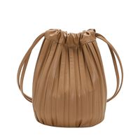 Women's Small All Seasons Pu Leather Solid Color Fashion Bucket String Bucket Bag sku image 5