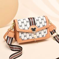Women's Small Pu Leather Letter Cute Square Magnetic Buckle Crossbody Bag sku image 3