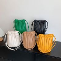 Women's Small All Seasons Pu Leather Solid Color Fashion Bucket String Bucket Bag main image 6