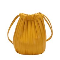 Women's Small All Seasons Pu Leather Solid Color Fashion Bucket String Bucket Bag sku image 4