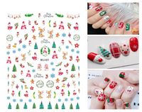 Cute Christmas Tree Snowflake Christmas Stickers Nail Decoration Accessories sku image 4