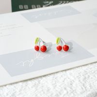 Simple Style Heart Shape Stainless Steel Ceramics Women's Ear Studs 1 Set sku image 3