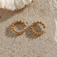 Fashion C Shape Plating Stainless Steel Gold Plated Ear Clips main image 4