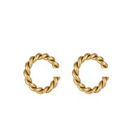 Fashion C Shape Plating Stainless Steel Gold Plated Ear Clips sku image 1