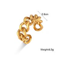 Fashion Solid Color Stainless Steel Open Ring Copper Rings main image 5