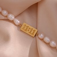 Fashion Number Stainless Steel Bracelets Pearl Stainless Steel Bracelets main image 4