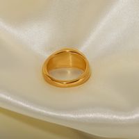 Einfacher Stil Oval Rostfreier Stahl Ringe Überzug Künstlicher Diamant Kupfer Ringe main image 6