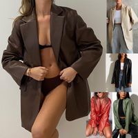 Women's Fashion Solid Color Pocket Single Breasted Coat main image 5