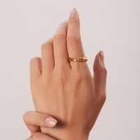 Simple Style Geometric Stainless Steel Rings Plating Copper Rings main image 3
