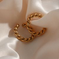 Fashion C Shape Plating Stainless Steel Gold Plated Ear Clips main image 3