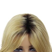 Women's Elegant Gold Weekend High Temperature Wire Centre Parting Curls Wigs main image 7