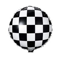 Birthday Stripe Checkered Aluminum Film Party Balloons main image 1