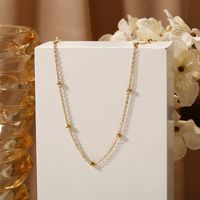 Fashion Solid Color Rhinestones Alloy Wholesale Layered Necklaces main image 4