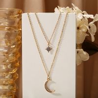 Fashion Solid Color Rhinestones Alloy Wholesale Layered Necklaces main image 1