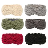 Fashion Solid Color Acrylic Patchwork Hair Band main image 4