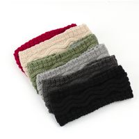 Fashion Solid Color Acrylic Patchwork Hair Band main image 3