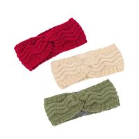 Fashion Solid Color Acrylic Patchwork Hair Band main image 2