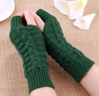 Women's Fashion Lattice Solid Color Knitted Fabric Scarves & Gloves Gloves main image 4