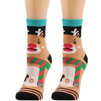 Unisexe Mode Père Noël Bonhomme De Neige Polyester Jacquard Des Chaussettes Cheville Chaussettes sku image 1