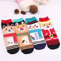 Unisex Fashion Santa Claus Snowman Polyester Jacquard Socks Ankle Socks main image 4