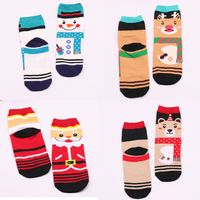 Unisex Fashion Santa Claus Snowman Polyester Jacquard Socks Ankle Socks main image 1
