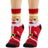 Unisexe Mode Père Noël Bonhomme De Neige Polyester Jacquard Des Chaussettes Cheville Chaussettes sku image 4