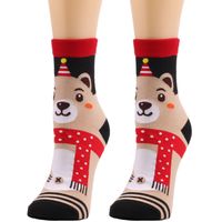 Unisexe Mode Père Noël Bonhomme De Neige Polyester Jacquard Des Chaussettes Cheville Chaussettes main image 2