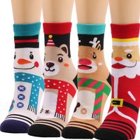 Unisex Fashion Santa Claus Snowman Polyester Jacquard Socks Ankle Socks main image 3
