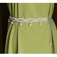 Sweet Geometric Plastic Pearl Women's Chain Belts main image 1