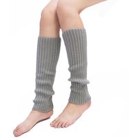 Frau Einfacher Stil Einfarbig Mischen Acryl Jacquard Socken Über Die Knie Socken main image 3