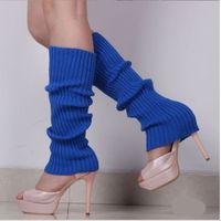 Women's Simple Style Solid Color Blending Acrylic Jacquard Socks Over The Knee Socks sku image 15