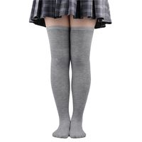Women's Basic Solid Color Polyester Cotton Polyester Jacquard Socks Over The Knee Socks main image 5