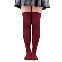 Women's Basic Solid Color Polyester Cotton Polyester Jacquard Socks Over The Knee Socks main image 2
