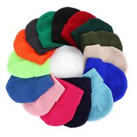 Unisex Basic Solid Color Crimping Wool Cap main image 1