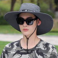 Men's Simple Style Solid Color Flat Eaves Sun Hat sku image 3