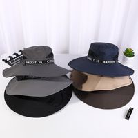 Chapeau De Soleil Plat De Couleur Unie De Style Simple Pour Hommes main image 3