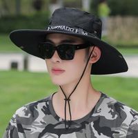 Men's Simple Style Solid Color Flat Eaves Sun Hat main image 2