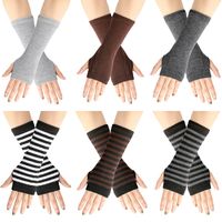 Women's Fashion Stripe Solid Color Knitted Fabric Scarves & Gloves Gloves main image 1