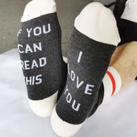 Unisex Casual Letter Nylon Cotton Jacquard Crew Socks A Pair sku image 2